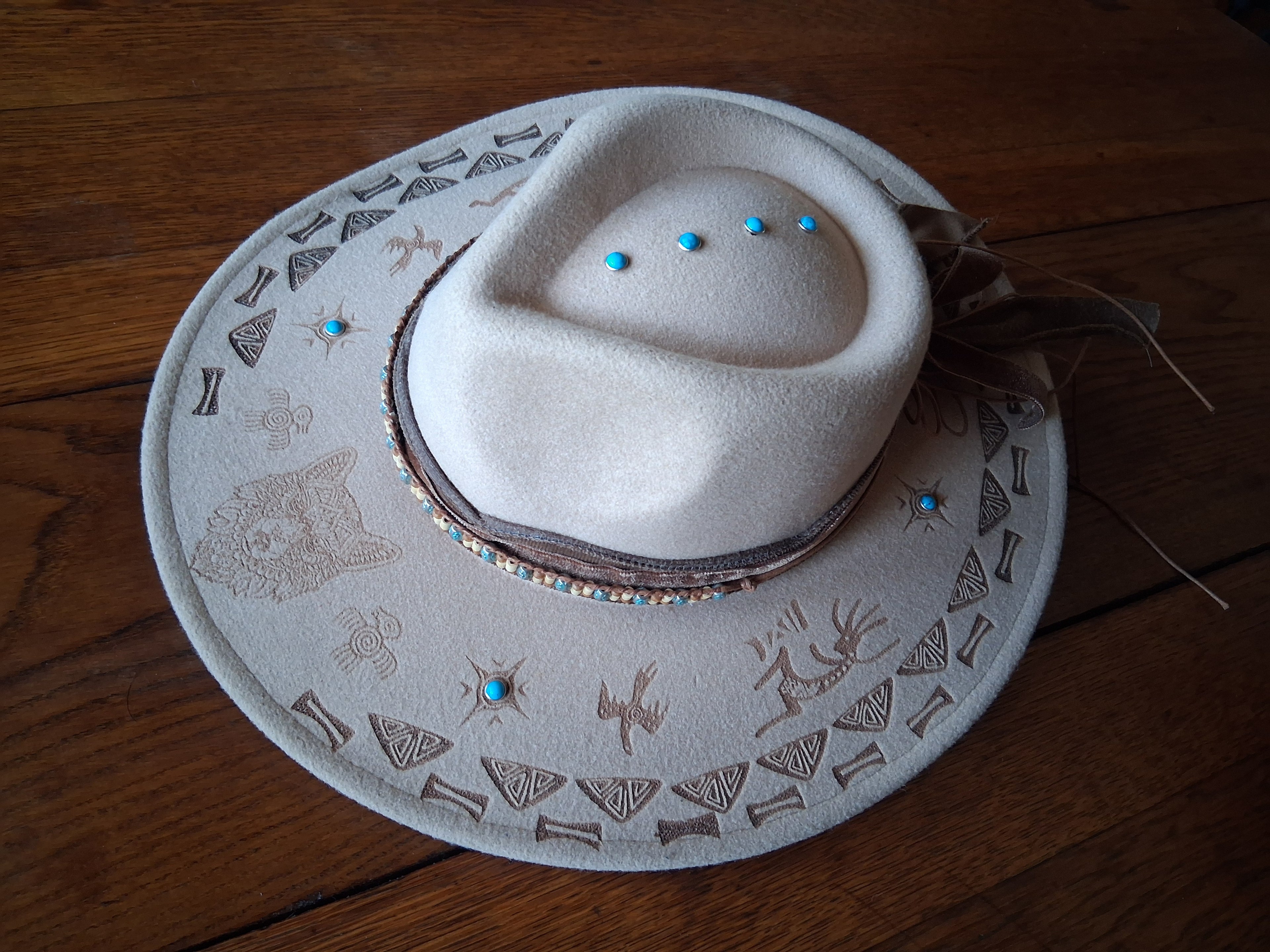 Pre-Made Engraved Boho Hats
